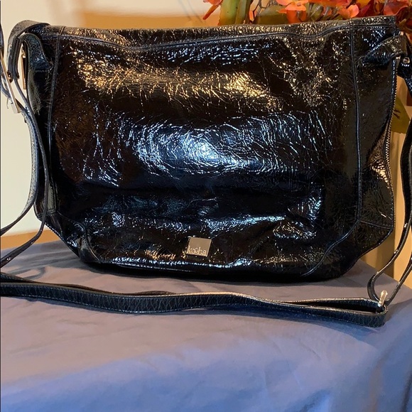 KOOBA expandable black patent messenger bag - Picture 4 of 7